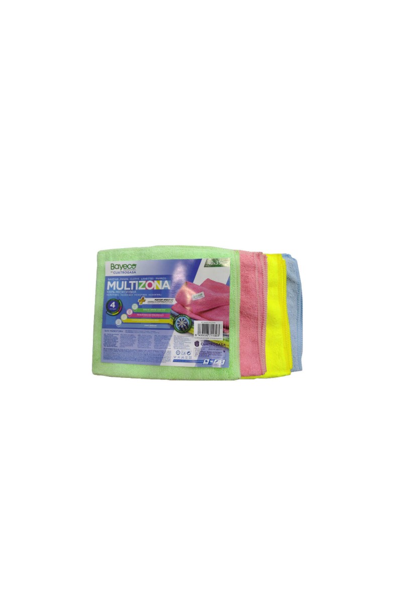 BAYETA MICROFIBRA MULTIZONA 35X40 4 COLORES