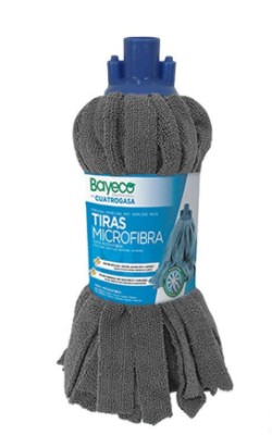 FREGONA TIRAS MICROFIBRA 160GR GRIS BY