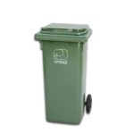 CONTENEDOR VERDE 120L C/RUEDAS Y PEDAL JD