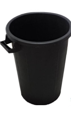 CUBO BIN 75L SIN TAPA IRROMPIBLE NEGRO PP