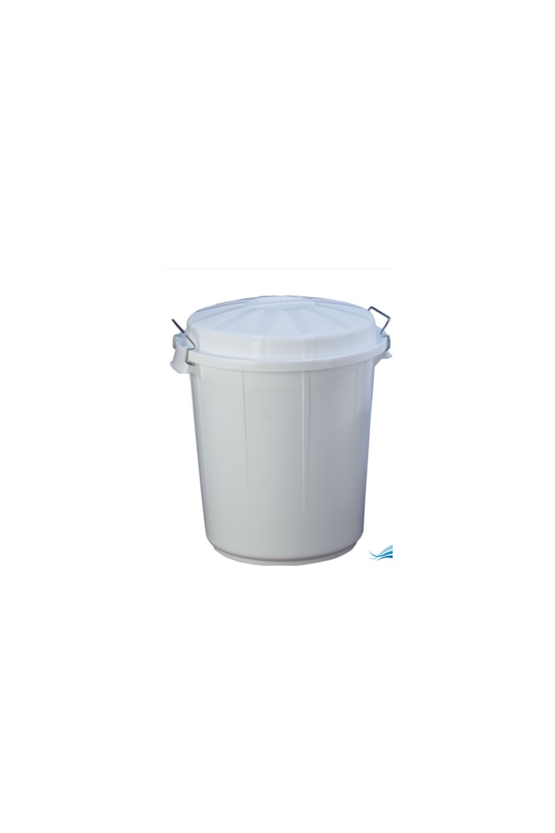 CUBO CON TAPA 100L BLANCO