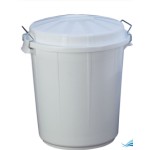 CUBO CON TAPA 100L BLANCO