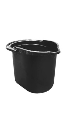CUBO OVALADO NEGRO ONE SIN ESCURRIDOR 15L