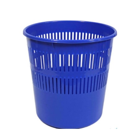 PAPELERA OFICINA 16L REJILLA PLASTICO AZUL