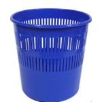 PAPELERA OFICINA 16L REJILLA PLASTICO AZUL