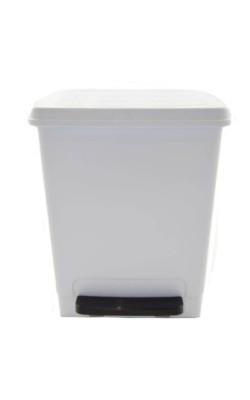 PAPELERA PEDAL ABS BLANCA 26L