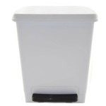 PAPELERA PEDAL ABS BLANCA 26L