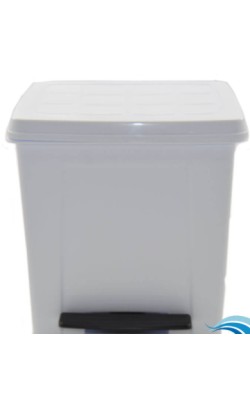 PAPELERA PEDAL ABS BLANCA 8L