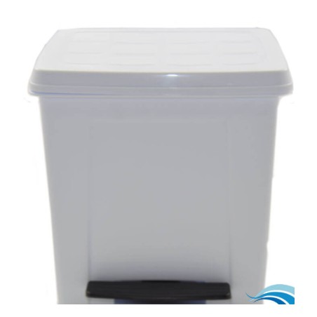 PAPELERA PEDAL ABS BLANCA 8L