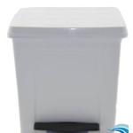 PAPELERA PEDAL ABS BLANCA 8L