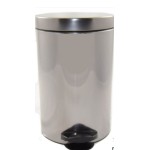 PAPELERA PEDAL ACERO INOX 14L