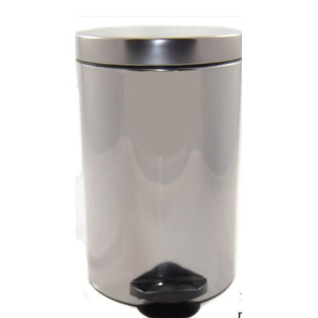 PAPELERA PEDAL ACERO INOX 20L
