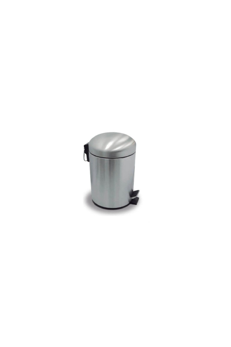 PAPELERA PEDAL ACERO INOX 5L C/CUBO LT