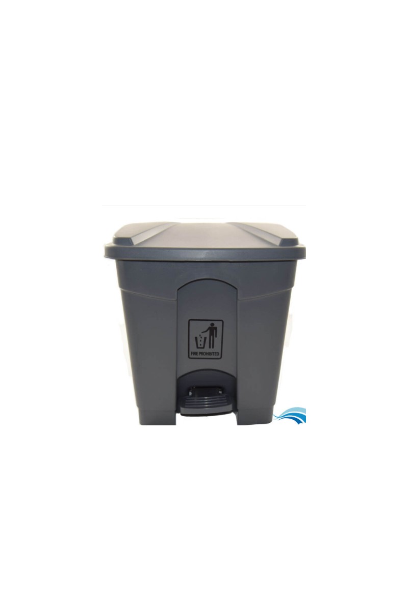 PAPELERA PEDAL PVC GRIS 30L