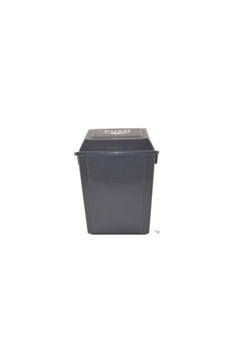 PAPELERA PVC GRIS TAPA BASCULANTE 60L