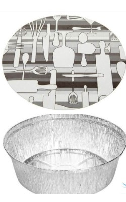 ENVASE ALUMINIO+TAPA B-1420 (POLLO) (100UDS)