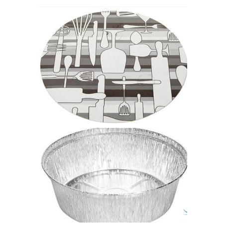 ENVASE ALUMINIO+TAPA B-1420 (POLLO) (100UDS)