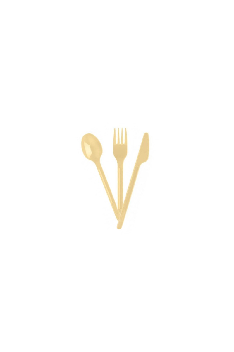 TENEDOR CREMA PS REUTILIZABLE 16.7CM (100UD)