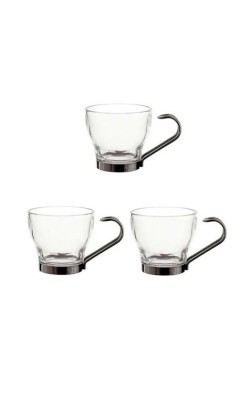TAZA CAFE 10.8CL C/ASA INOX SUPREME (3UDS)