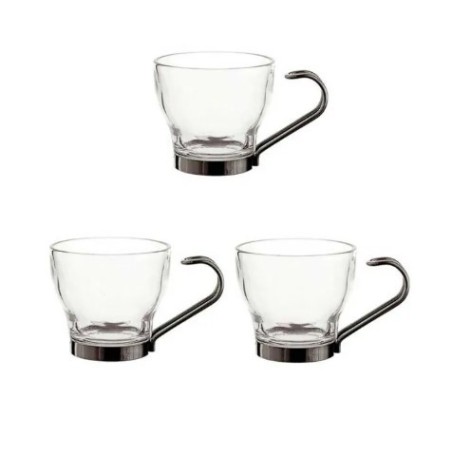 TAZA CAFE 10.8CL C/ASA INOX SUPREME (3UDS)
